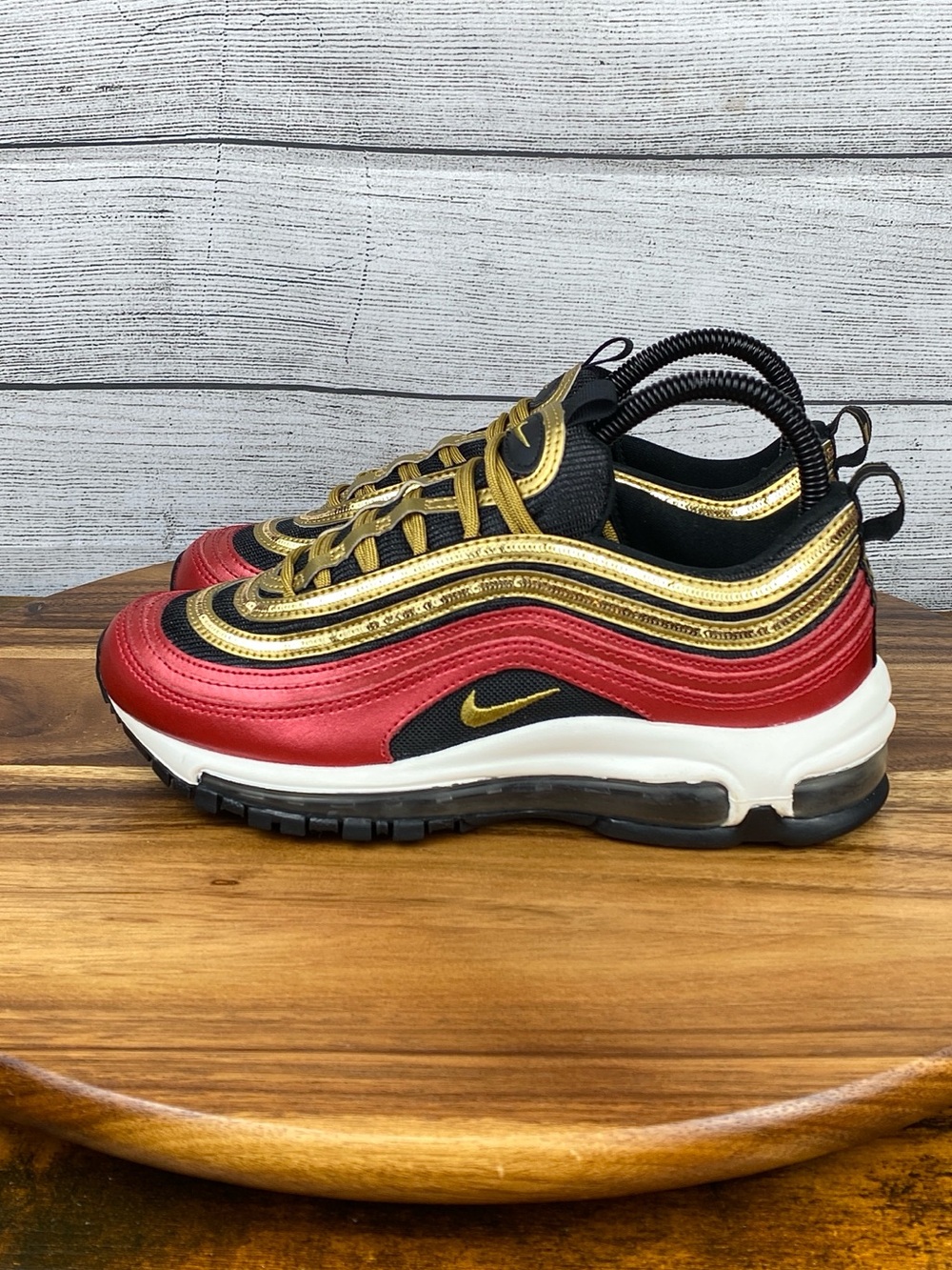 Nike Air Max 97 Red Gold Sequin Women’s Shoes CT1148-600 Sneaker Size 6